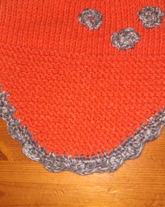poncho bambina arancio