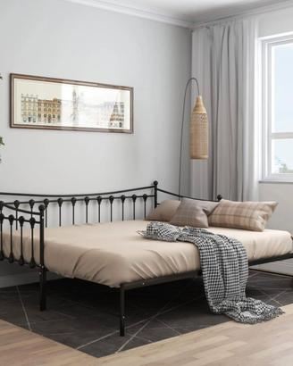 Letto divano in ferro nero