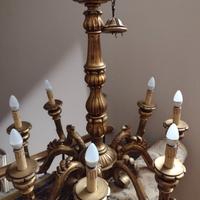 Lampadario in legno artigianato fiorentino