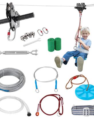 Kit Teleferica Zipline 48,77 m da Giardino Cortile