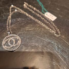 Collana in oro bianco 750/18K zirconite