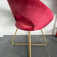 Sedia bordeaux in velluto