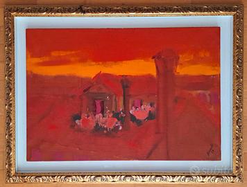 Renato BORSATO (1927-2013) quadro olio su tela '59