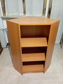 libreria angolare Ikea colore ciliegio 