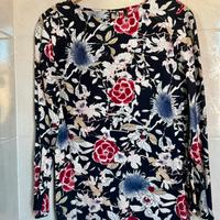 Blusa donna stampata Benetton tg S
