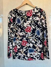 Blusa donna stampata Benetton tg S