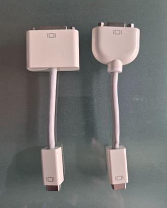 Apple video adapters MiniDVI - DVI e VGA