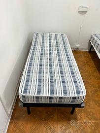 1 letto singolo: rete coprirete e materasso