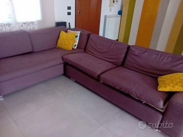 divano con tessuto repellete con letto e contenito