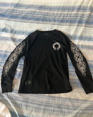 felpa chrome hearts nera S