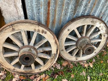Ruote carro in legno