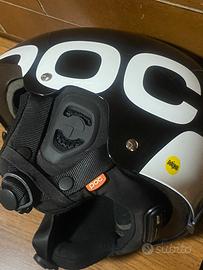 Casco poc mips con mentoniera slalom staccabile