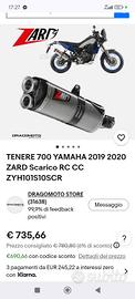 scarico zard Yamaha Tenere 700