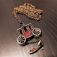 Collana Charm Cenerentola Carrozza Scarpetta