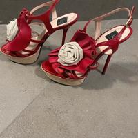 Sandali rossi tacco 12-numero 37 Isabella Lorusso