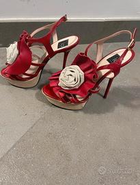 Sandali rossi tacco 12-numero 37 Isabella Lorusso