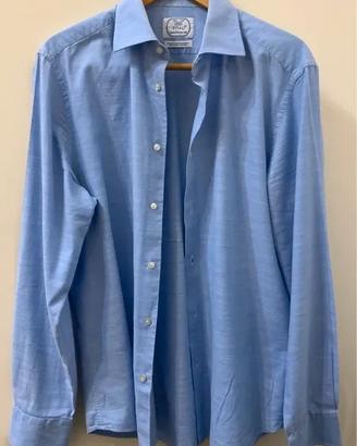 Camicia azzurra Vitali 100% puro cotone tg.42