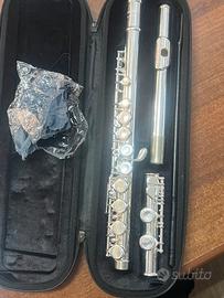 Flauto traverso con custodia 