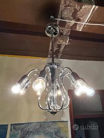 Lampadario a cascata anni'70 Mid-Century  