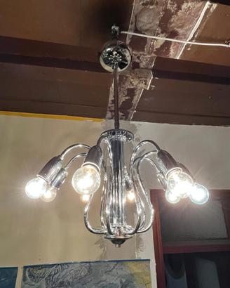 Lampadario a cascata anni'70 Mid-Century  