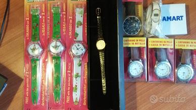 Lotto 9 Orologi da polso a batteria