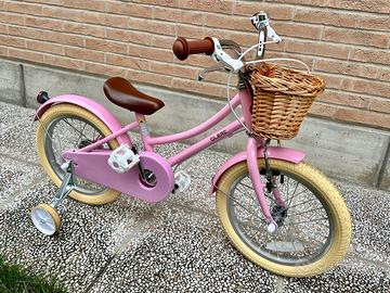 Bicicletta Bambina 16" NUOVA Stile Retrò 4-7 anni
