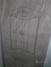 Doccia  in vetro 70x90 +pannello doccia