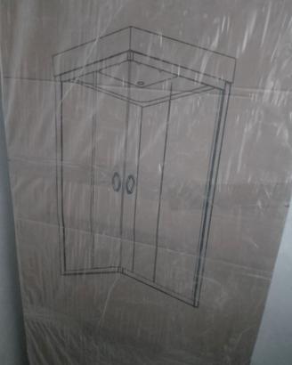 Doccia  in vetro 70x90 +pannello doccia