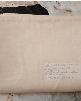 stoffa puro lino x tovaglia da 8