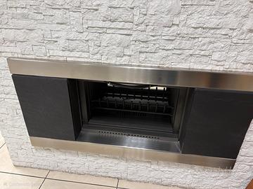 CORNICE CAMINO ACCIAIO E ARDESIA