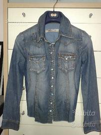 Only Camicia Jeans borchie e pietre