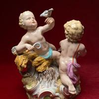 porcellana gruppo di Meissen l'estate e l'autunno