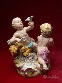 porcellana gruppo di Meissen l'estate e l'autunno