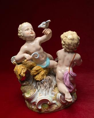 porcellana gruppo di Meissen l'estate e l'grano