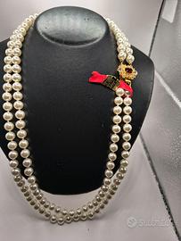 Collana Doppio filo in perle di Kultra