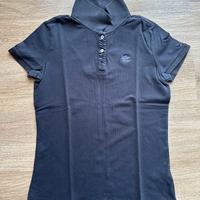 Polo nera donna Tommy Hilfinger