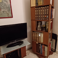 Libreria vintage anni 60 a colonna con porta TV