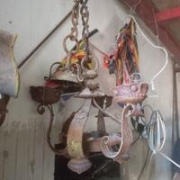 Lampadario antico Ferro Battuto