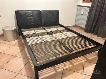 Letto ecopelle con doghe regolabiliz