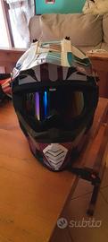 Casco motocross con maschera