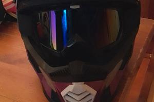 Casco motocross con maschera