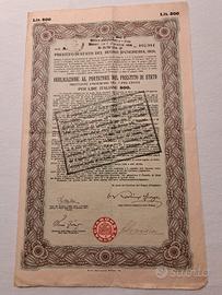 Obbligazione Prestito Regno d ' Ungheria 1924 
