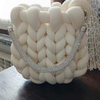 Minibag mashmallow con manico gioiello 