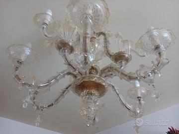 Lampadario Rezzonico in vetro di Murano