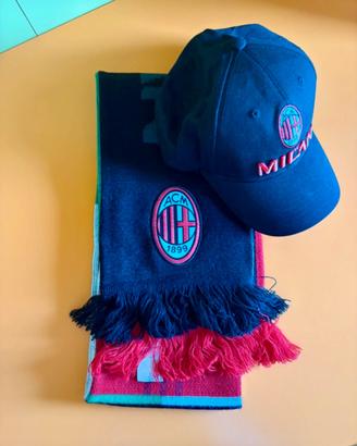 AC Milan kit ufficiale cappello e sciarpa original