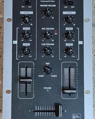 Mixer DJ Gemini PS-121x - 2 Canali con Alimentator