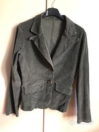 Giacca velluto verde militare