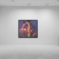 Two sisters , acrylic on canvas