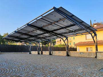 Copertura - tettoia auto con pannelli solari