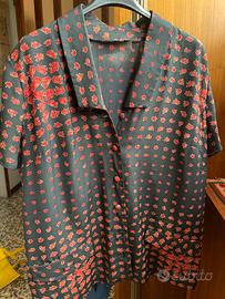 Camicia sartoriale in seta a simpatici disegni